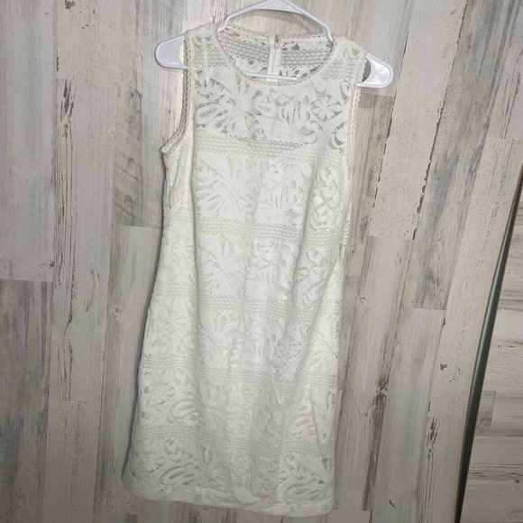 Lauren Ralph Lauren White Lace Eyelet Dress Lined size 6 NWT Coastal‎ Cowgirl - Picture 2 of 10